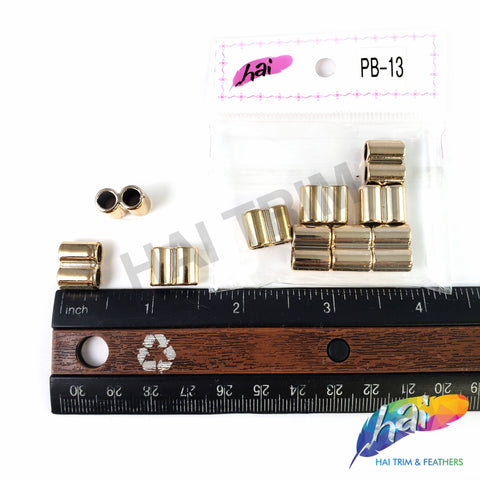 13x10mm Light Rose Gold Metallic Beads, PB-13 (10 pieces)