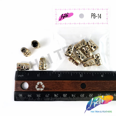 9x13mm Light Rose Gold Metallic Beads, PB-14 (12 pieces)