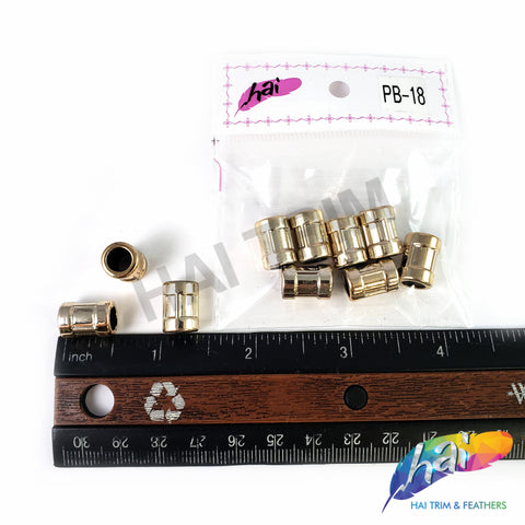 9x13mm Light Rose Gold Metallic Beads, PB-18 (10 pieces)