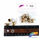11x13mm Light Rose Gold Metallic Beads, PB-26 (10 pieces)