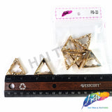 26x30mm Light Rose Gold Metallic Beads, PB-33 (8 pieces)