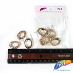 18x25mm Light Rose Gold Metallic Beads, PB-34 (8 pieces)