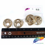 33mm Light Rose Gold Metallic Beads, PB-36 (6 pieces)
