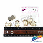 16x25mm Light Rose Gold Metallic Beads with Pearl, PB-41 (6 pieces)