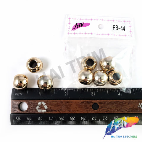 15x13mm Light Rose Gold Metallic Beads, PB-44 (8 pieces)