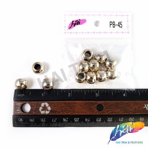 12x9mm Light Rose Gold Metallic Beads, PB-45 (12 pieces)