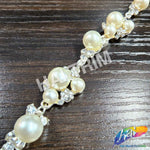 1/2" Pearl Crystal Rhinestone Trim, PRL-04