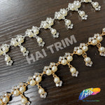 1" Dangling Pearl Crystal Rhinestone Trim, PRL-05