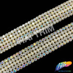 SALE! 5-row Pearl Crystal Rhinestone Trim, PRL-21