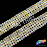 SALE! 5-row Pearl Crystal Rhinestone Trim, PRL-21