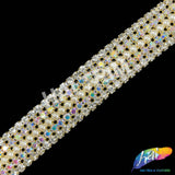 SALE! 5-row Pearl Crystal Rhinestone Trim, PRL-21