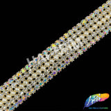 SALE! 5-row Pearl Crystal Rhinestone Trim, PRL-21