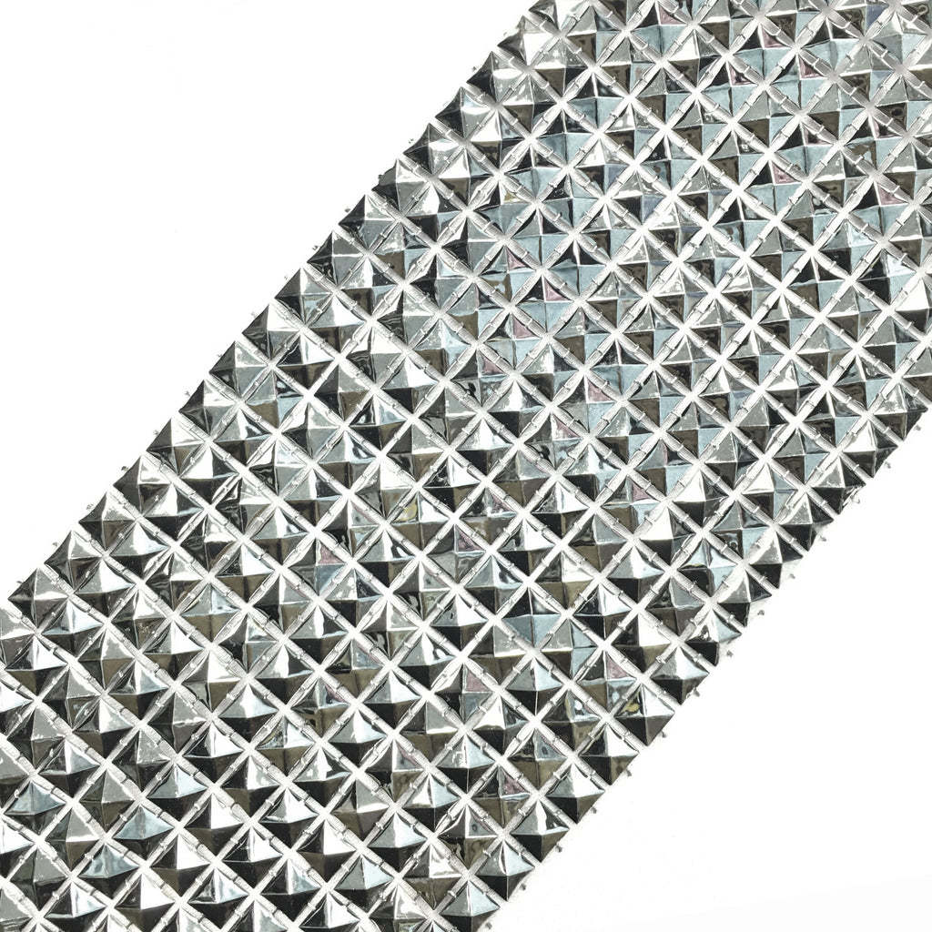 6/7/8/9/10/12/15/20/25/30mm Silver Pyramid Studs,50Pcs Silver Pyramid  Square Rivet Studs,Silver Pyramid Rivets For Punk DIY