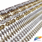 1/2" Spiral Plastic Stud Trim w/ Rhinestones, PST-010