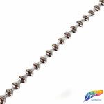 3/8" Silver Oval Plastic Stud Trim, PST-032