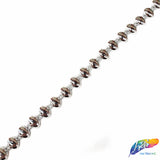 3/8" Silver Oval Plastic Stud Trim, PST-032