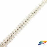 1/2" Plastic Stud Trim w/ Pearl & Rhinestones, PST-034