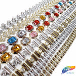 1/2" Rectangle Plastic Stud Trim w/ Rhinestones, PST-047
