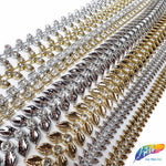 1" Wing Plastic Stud Trim w/ Rhinestones, PST-069