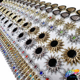 1/2" Silver Spiral Plastic Stud Trim w/ Rhinestones, PST-077