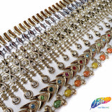 1/2" Silver Cateye Plastic Stud Trim, PST-099