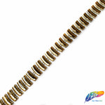 1/2" Gold Curved Rectangle Plastic Stud Trim, PST-098