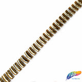 1/2" Gold Curved Rectangle Plastic Stud Trim, PST-098