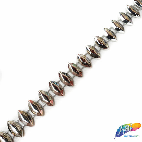 1/2" Silver Cateye Plastic Stud Trim, PST-099