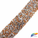 1 1/8" Color Chaton Crystal Rhinestone Iron on Trim, IRT-001