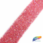 1 1/8" Color AB Chaton Crystal Rhinestone Iron on Trim, IRT-002