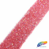 1 1/8" Color AB Chaton Crystal Rhinestone Iron on Trim, IRT-002