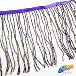 4" Beaded Fringe with 2-3mm Bugle Beads, FR-012