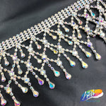CLOSEOUT! 5 yards of Crystal Rhinestone Fringe, QL-021, QL-022