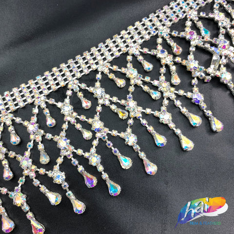 Rhinestone Fringe Trim Yard  Crystal Rhinestone Chain Trimming