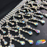 CLOSEOUT! 5 yards of Crystal Rhinestone Fringe, QL-021, QL-022