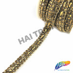 SALE! 5/8" 3-row Colored Rhinestone Trim with Rectangle Stones, QL-147