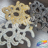 Beaded Rhinestone Motif Applique, RA-013