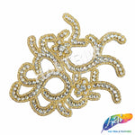 Beaded Rhinestone Motif Applique, RA-013