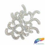 Beaded Rhinestone Motif Applique, RA-013