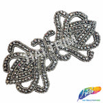 Beaded Rhinestone Motif Applique, RA-019