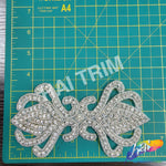 Beaded Rhinestone Motif Applique, RA-019