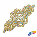 Beaded Rhinestone Motif Applique, RA-035