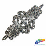 Beaded Rhinestone Motif Applique, RA-035