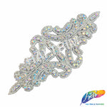 Beaded Rhinestone Motif Applique, RA-035