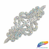 Beaded Rhinestone Motif Applique, RA-035
