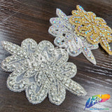 Beaded Rhinestone Motif Applique, RA-037