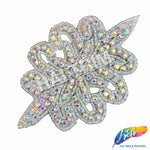 Beaded Rhinestone Motif Applique, RA-037