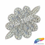 Beaded Rhinestone Motif Applique, RA-037