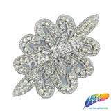 Beaded Rhinestone Motif Applique, RA-037