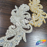 Beaded Rhinestone Motif Applique RA-038